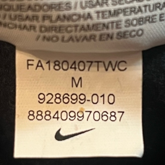 Nike Just Do It NEW Age Modern Black Box Logo Sz M Pullover Crewneck Sweatshirt - Picture 9 of 9